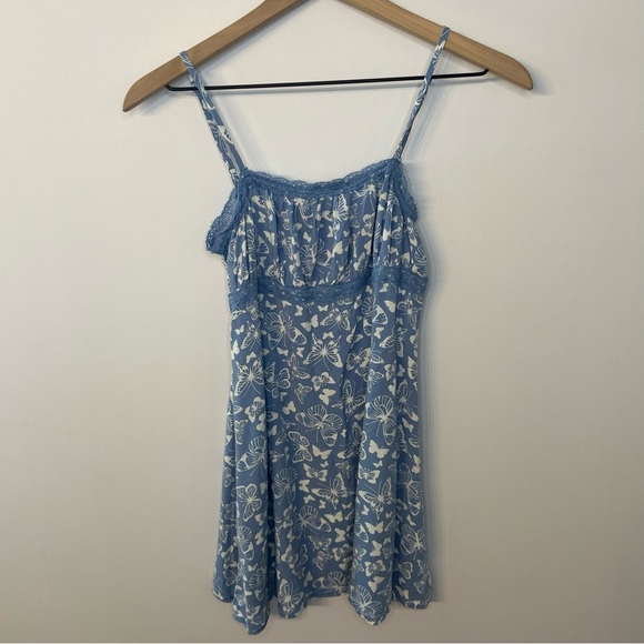 Lot of 2 Girls Art Class Dresses, Size L (10/12), Blue Butterflies, Black Plaid - Picture 5 of 8